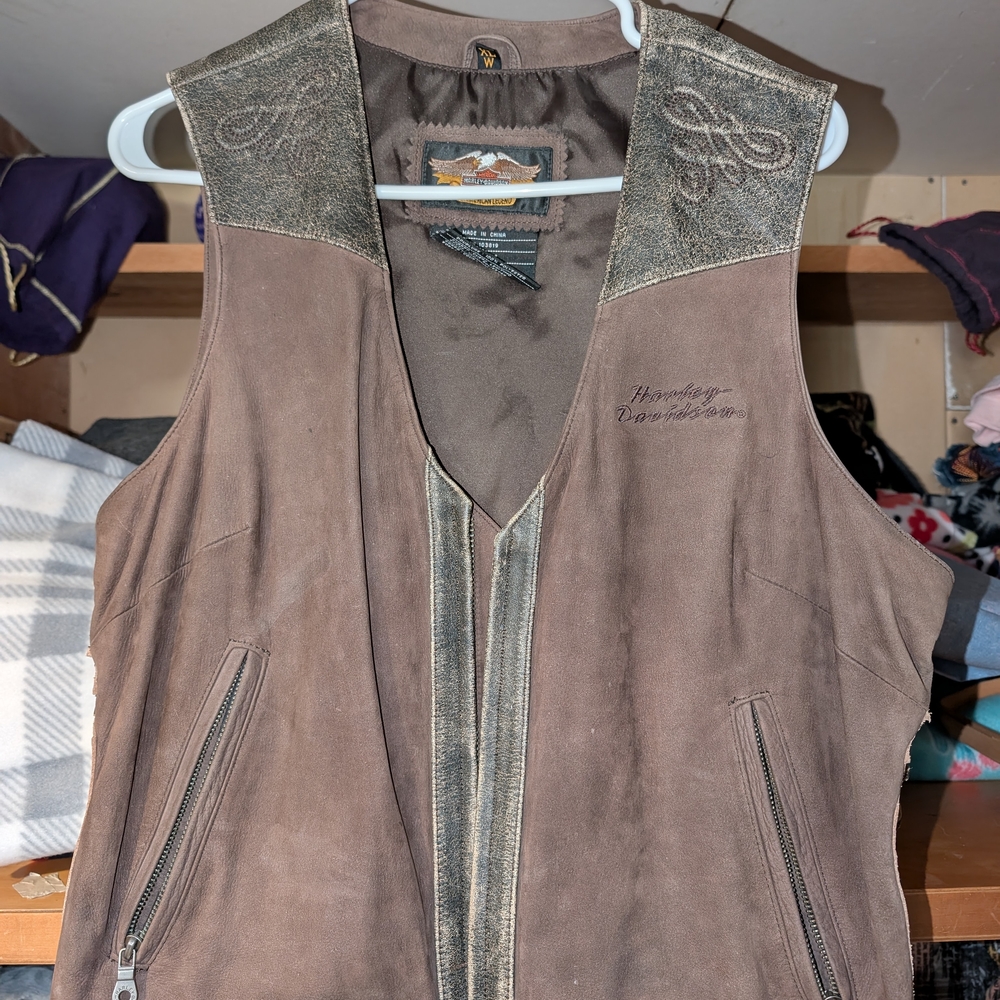 Harley-Davidson Brown Leather Vest